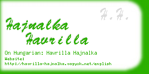 hajnalka havrilla business card